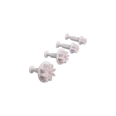 4pcs Flowers Shaped Daisy Cake Plungers Easy To Clean Plastic Cookie Cutters High Temperature Resistance Plum Mold Kitchen