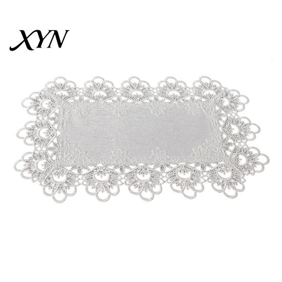 Romantic Simple Design Placemat White Lace Placemat, Foldable Soft Anti-Wrinkle Table Mat, Heat And Bark-grain Resistant Non-Yellowing Durable Dining