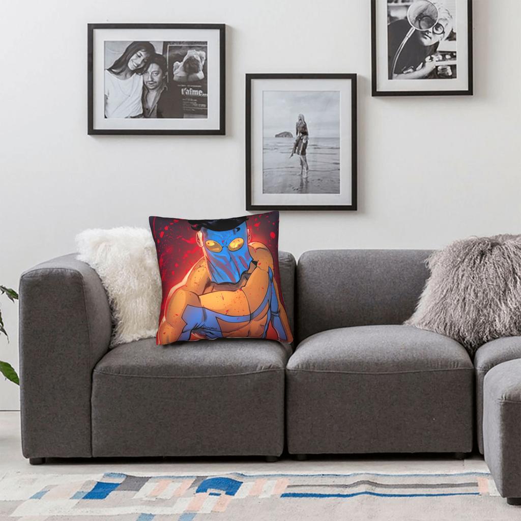Anime Invincibles Pillow Case Comfy Pillow Cover For Sofa Couch Bed Living Room Funny Pillowcases