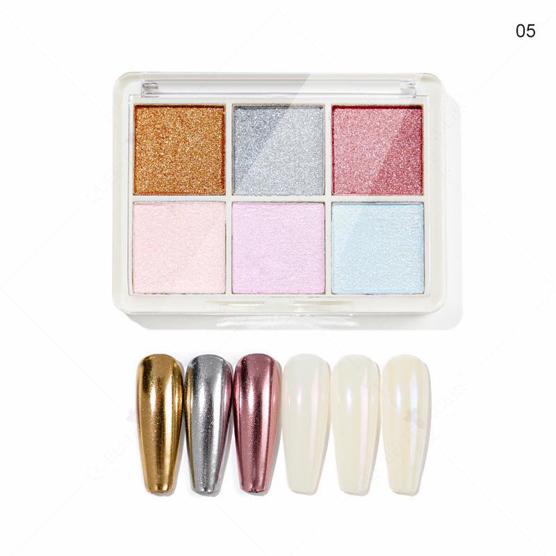 Aurora Silver Chameleon Mirror Eyeshadow Glitter Powder