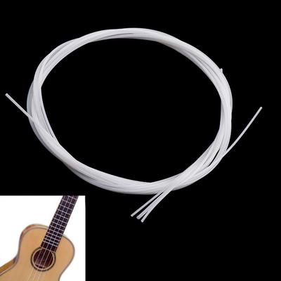 4pcs Set White Durable Nylon Material Ukulele Strings Replacement Part for 21
