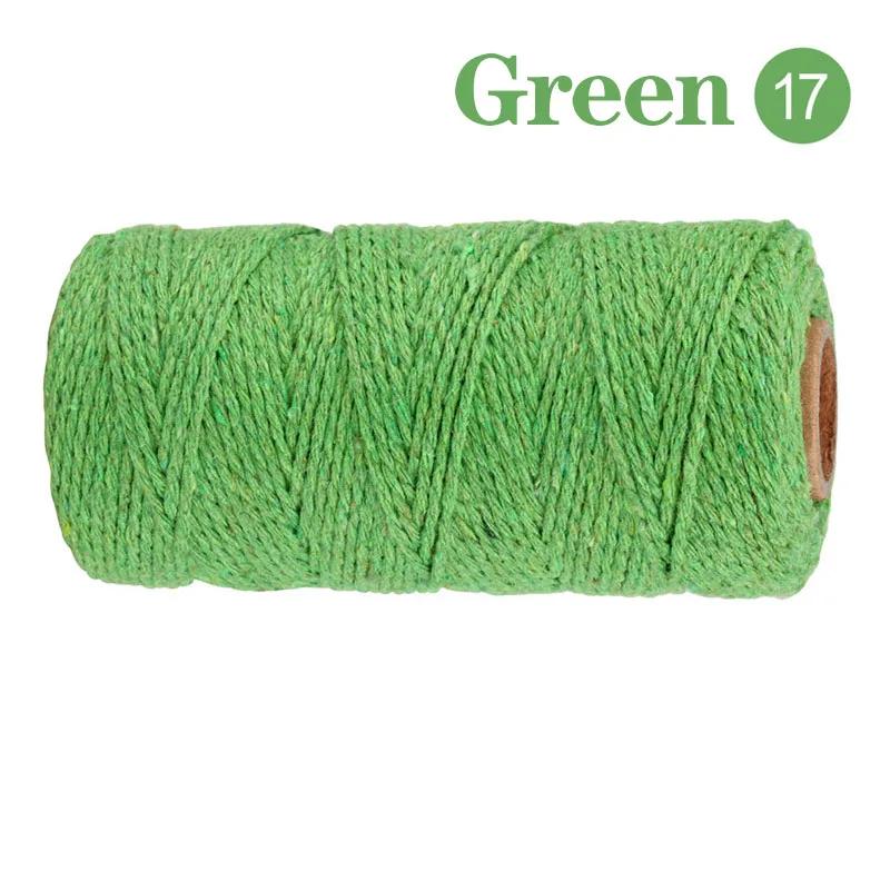 2mm 100M Macrame Cord Corda di cotone Spago Filo Stringa Artigianato Cucito fai da te Fatti a mano Arazzi Boemia Festa di nozze Decorazioni per la casa