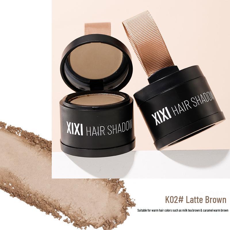 Xixi Fluffy Hairline Powder & Forehead Contour Puff: Two-in-One for Natural Looking Hair Part & Hairline Enhancement латте/коричневый