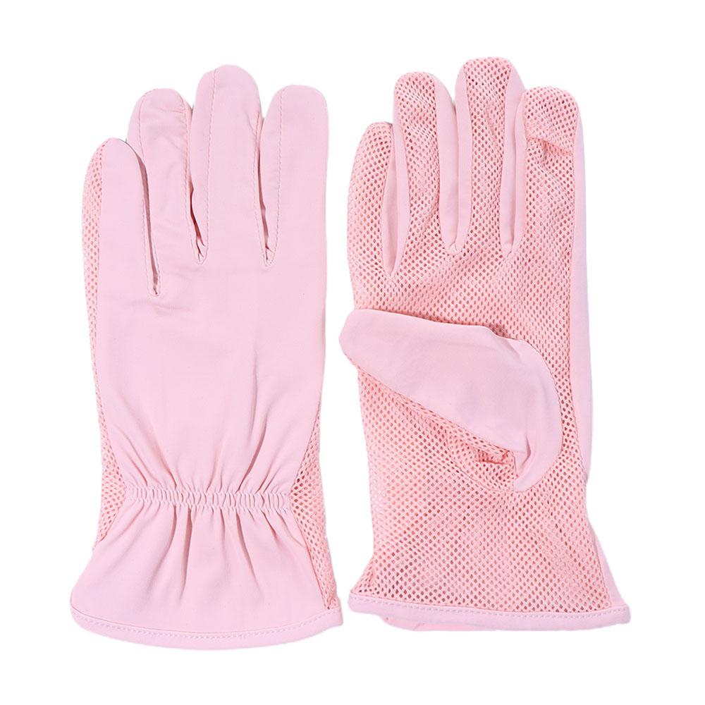 

Elastic Women Mesh Ice Silk Breathable UPF 50+ Sunscreen Gloves Mittens Driving Gloves Touch Screen