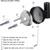 4 set gancio per asciugamani da bagno, appendiabiti da cucina, appendiporta resistente, per asciugamani accappatoi armadietti (devono essere forati e installati)