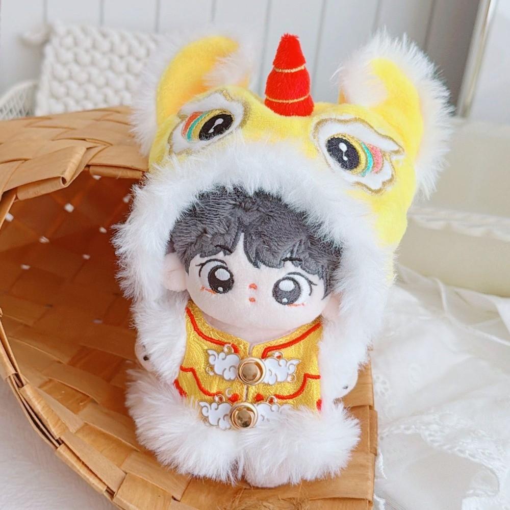 1 set Chinese Style Doll Clothes Outfit Dancing Lion Doll Dress Up Set New Year Gift