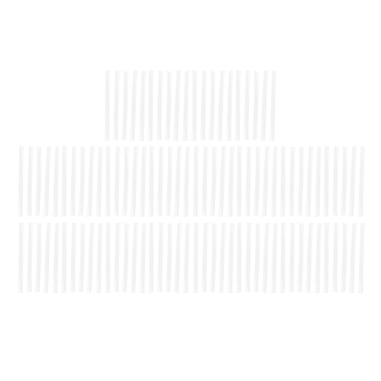 

100 шт., металлические спиральные катушки диаметром 19 мм, 48 зубцов, 4 шт.:Переплетная спираль, 1 шаг, емкость 170 листов White