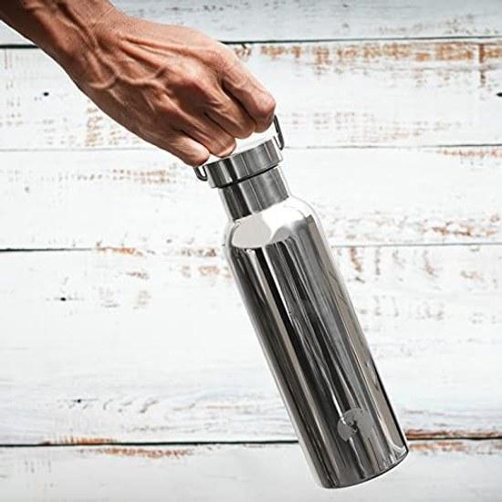 Captain Stag Sports Bottle Water Direct Drinking Double Stainless Vacuum Insulation Heat Retention Cold HD 1000ml Silver Mirror Finish UE-3553