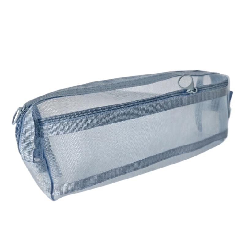 Clear Pencil Case Double Layers Mesh Pencil Pouch Mesh Bag Large Capacity Pen Bag Back To School Supplies for Girl