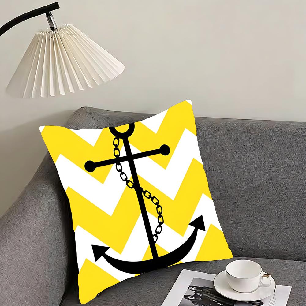 Ocean Sailor Line Texture Cushion Cover Reversible Plush Pillow Cover – For Car, Sofa, Bedroom, Perfect As a Gift.