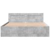 vidaXL Bettgestell mit Kopfteil Betongrau 160x200 cm Holzwerkstoff