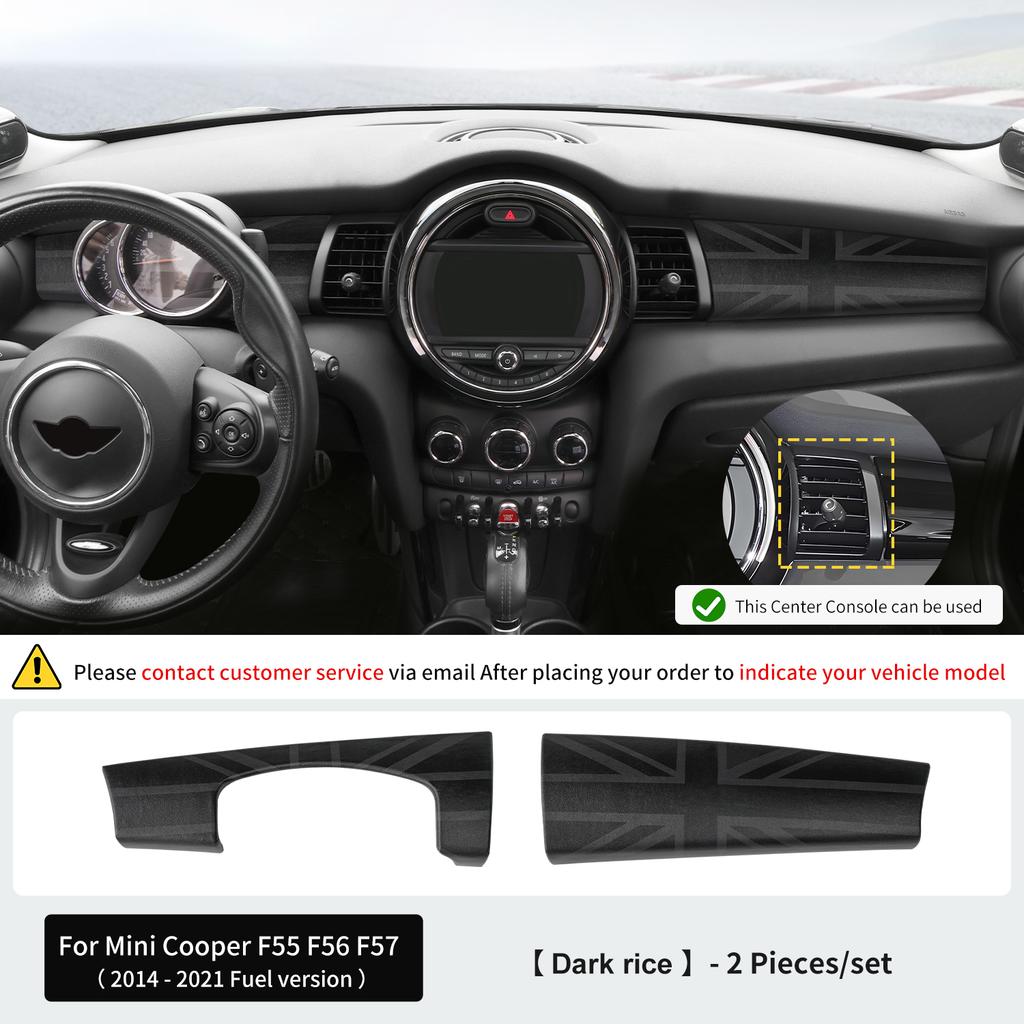 Car Dashboard Decorative Shell ABS Leather For Mini Cooper F55 F56 F57 2014-2021 Center Console Decorative Shell Car Accessories