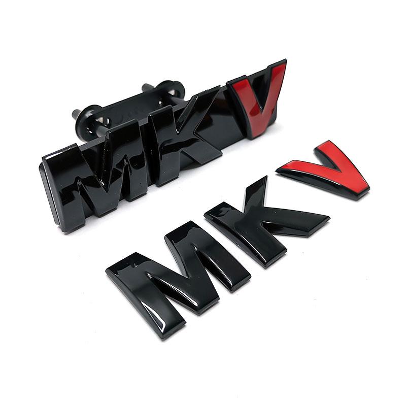 ABBL1 Gloss Black Auto Decal Sticker 3d Letters MKV Grill Outlet Logos GLOF 5 Emblem MK5 Trunk Car Badges