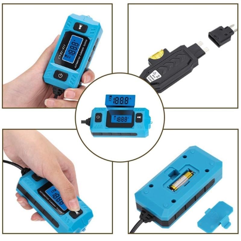 Small Automotive Current Measurement Tool Backlit Display Car Inspector Upgrades for DIY Enthusiasts & Technicians
