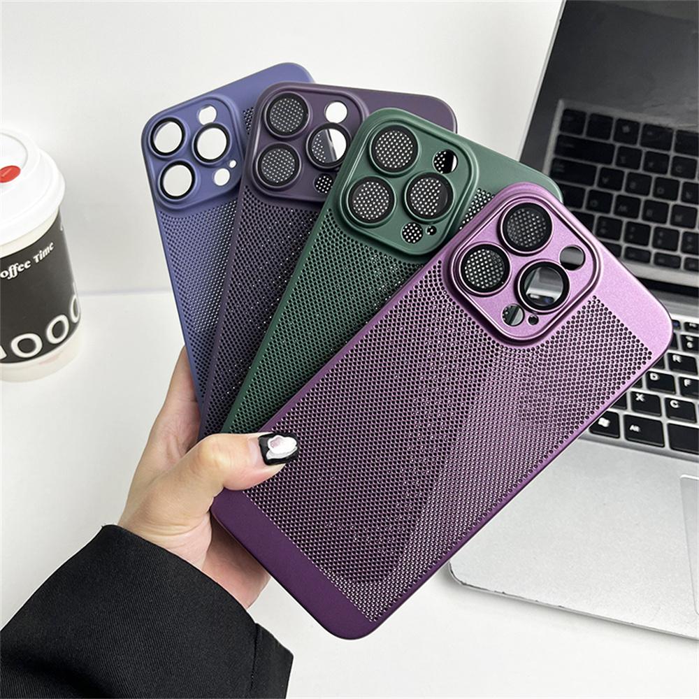 Cooling Matte Heat Dissipation Case For iPhone 17 Air 16 15 14 13 12 11 Pro Max X XS Max XR Plus SE Mini Metallic Cover