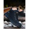Fashion Leather Boots For Men Safety Wrok Shoes Construction Anti-smash Anti-puncture Sneakers Indestructible Male Footwear