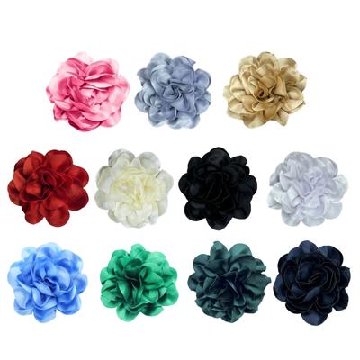Broche Estilo Francês Flor de Moda Alfinete de Lapela Florais de Seda Feitos à Mão Broche de Peito Acessório de Joia para Mulheres