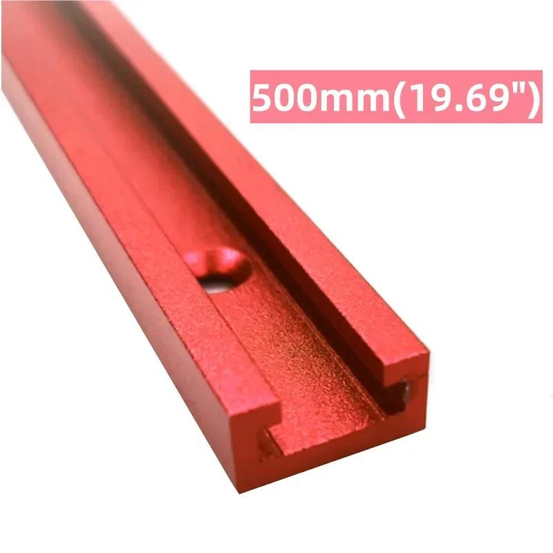 500MM Double-Cut Profile T Track and T Bolt Knob, Miter Track Sliding Nut T-Slider T Slot, Universal T Track for Woodworking