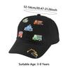 Little Car Pattern Embroidered Baseball Cap Cartoon Kids Sun Protection Cap  Spring Autumn