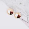 Trendy Geometric Drip Glaze Stud Earrings - Fashionable, Versatile, Simple Women's Design