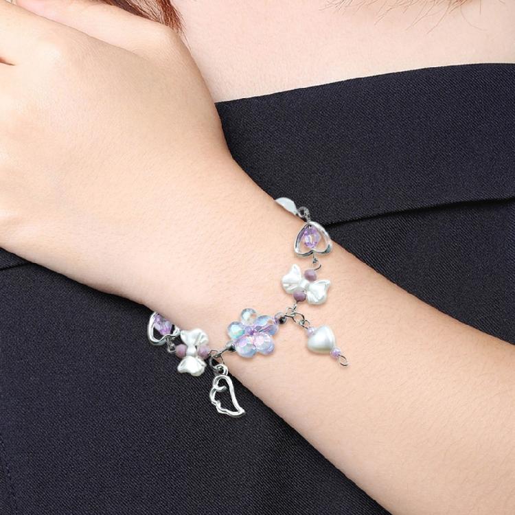Flower Bowknot Bracelets for Women Aesthetic Sweet Handchain Party Jewelry Gift