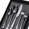 5Pcs Portable Stainless Steel Flatware Reusable Tableware Lightweight Backpacking Cutlery Dinnerware