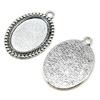 Oval Bezel Pendant Setting With Bail Fit 18x25mm Cabochon Blank Bases Tray