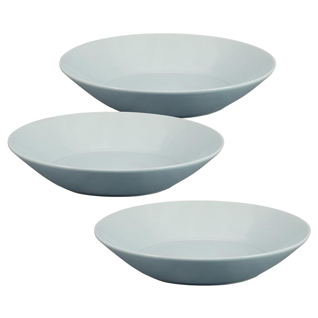 Yamaka Shoten Mino Ware Family Dinnerware Set Curry Pasta and Deep 22cm Diameter X 4cm Microwave and Dishwasher Made In HD Solid "Natural Dining" (3