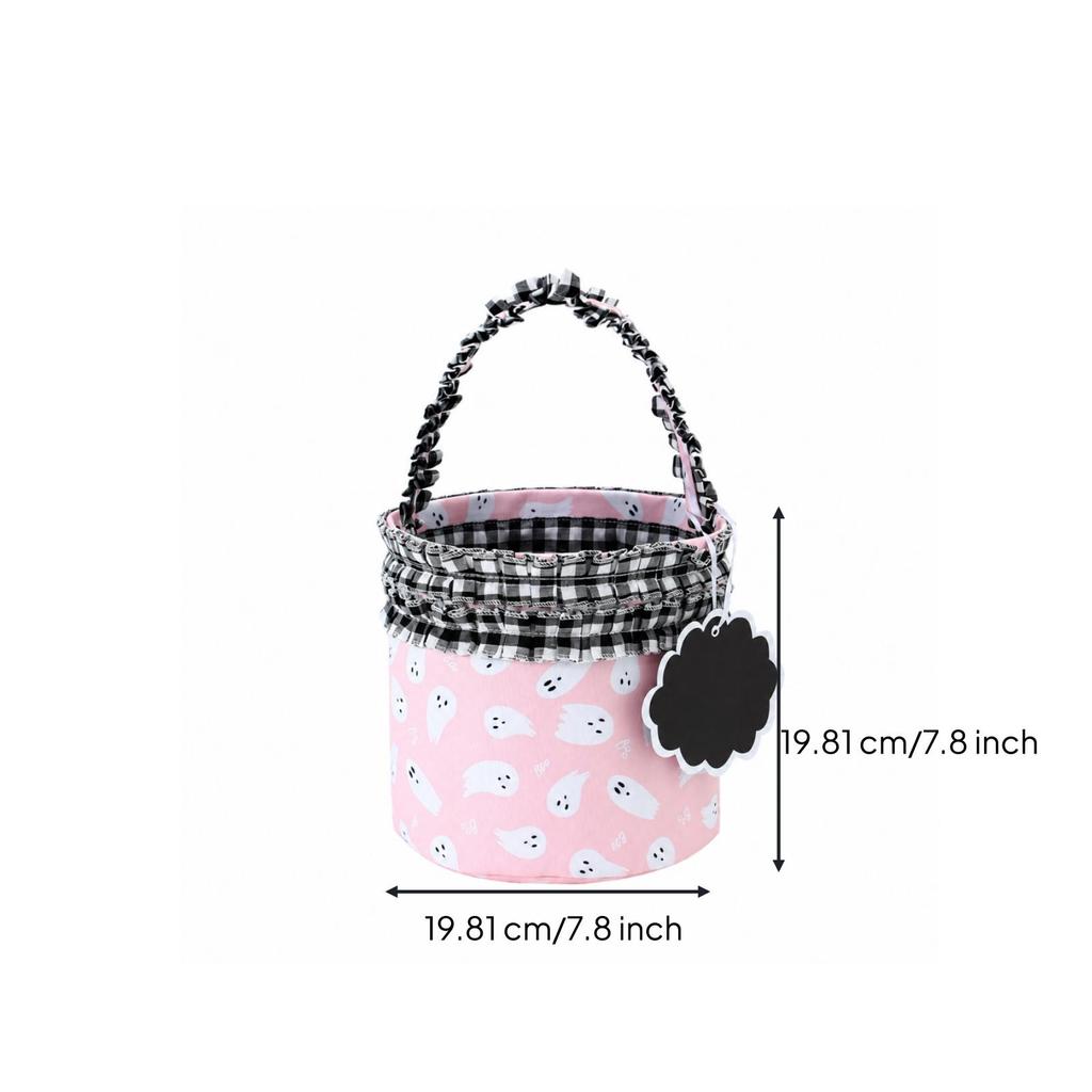 Textile Halloween Candy Basket Roomy for Seasonal Displays