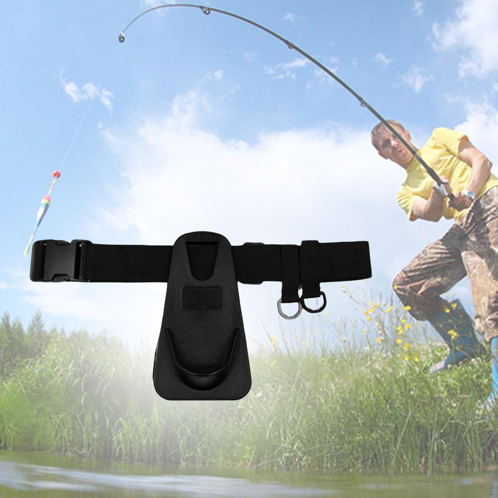 

Rod Holder Adjustable Size Waist Belt Professional Fishing Tool чорний