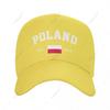 Baseball Cap Poland EST Independence Day Wild Sun Shade Peaked Adjustable Outdoor Caps