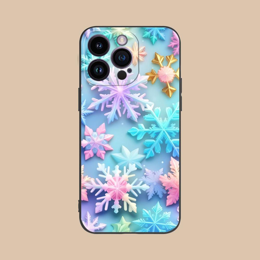 

Winter Snowflake Mobile Cell Phone Case for iPhone 17 16 15 14 13 12 11 X XR XS 8 7 Air Pro Max Plus Mini Colorful Cover Cover iPhone 7 Plus