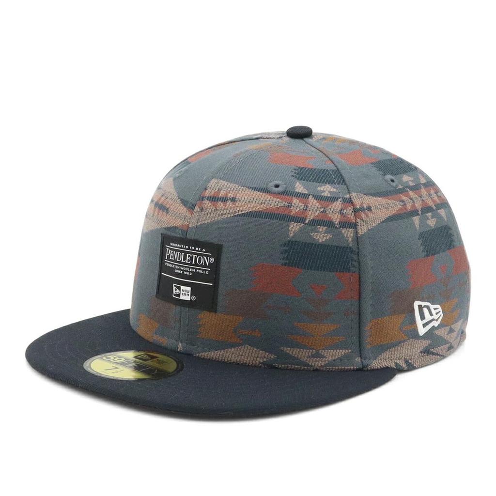 New Era 59FIFTY Pendleton Collaboration 7 5950 PENDLETON WOVEN PATCH NVY Cap, Navy, 1/2 oz,