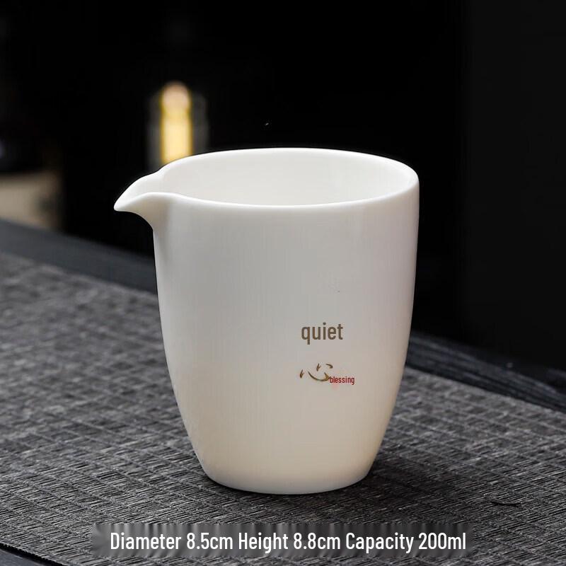 Qiwei White Porcelain Tea Serving Pitcher with Strainer