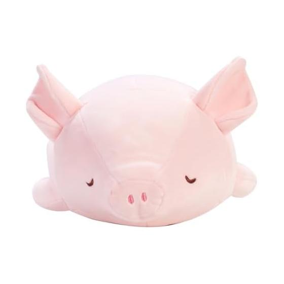 Ribuha Back Bolster Cushion Marshmallow Animal Pig Pinky (total Length Approx. 30cm) Fluffy and Chewy 38983-21