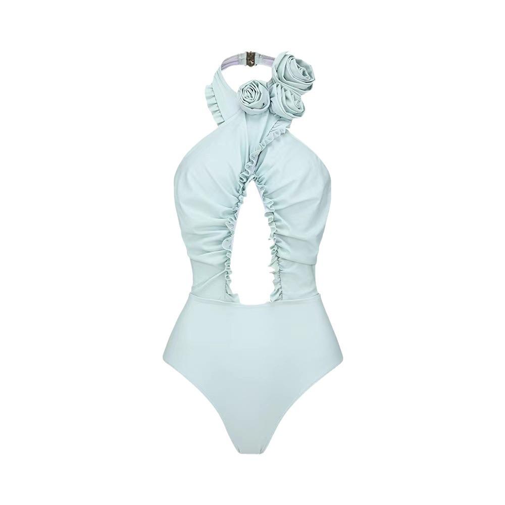 2024 Fashion Floral Bikini Set & Sun Protection Beach Dress