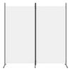 2 Piece White Folding Screen 175 X 180 Cm Fabric