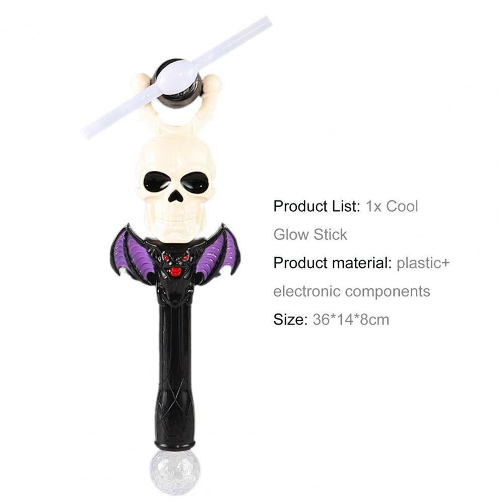 Windmill Toy LED Spinning Windmill Music Luminous Sticks Halloween Glow Stick Rotating Light Toy