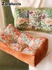 Women's Velvet Sofa Pillow with Floral Tie Dye Pattern for Living Room Bedroom Decor