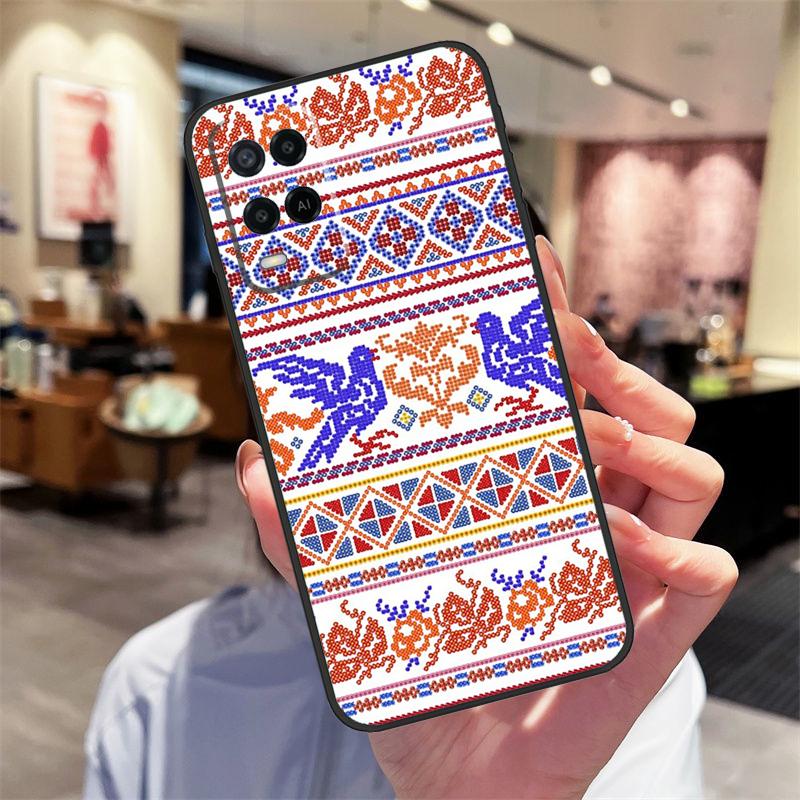 Ukraine Ukrainian embroidery Case For Oppo A94 A74 A54 A18 A38 A58 A78 A98 A40 A60 A80 A16 A76 A96 A15 A17 A77 A57S Cover