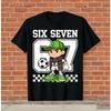Fashion Men's T-Shirt 67 Six Seven Football Print Men's and Women's Tees Top Summer Short Sleeve O Neck Casual Outdoor Men's Clothing