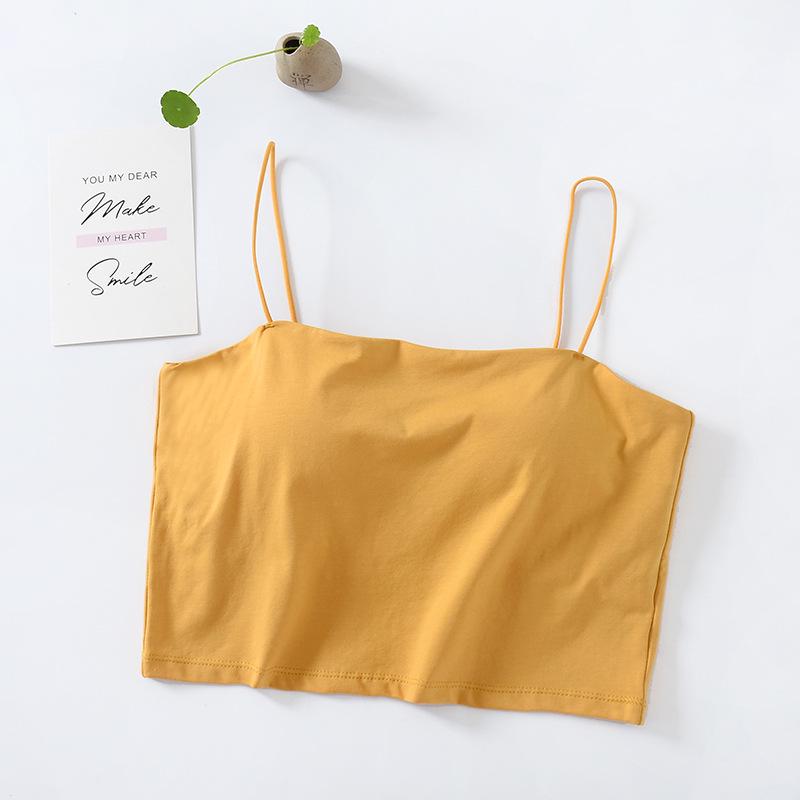 White Summer Women's Camisole with Built-in Bra and Beautiful Back Design
