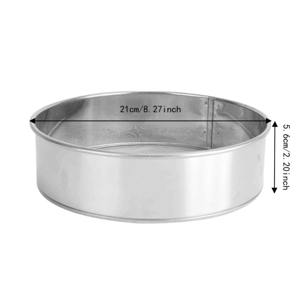 Round Stainless Steel Flour Sifter Stainless Steel Manual Flour Sifter  Baking Prep