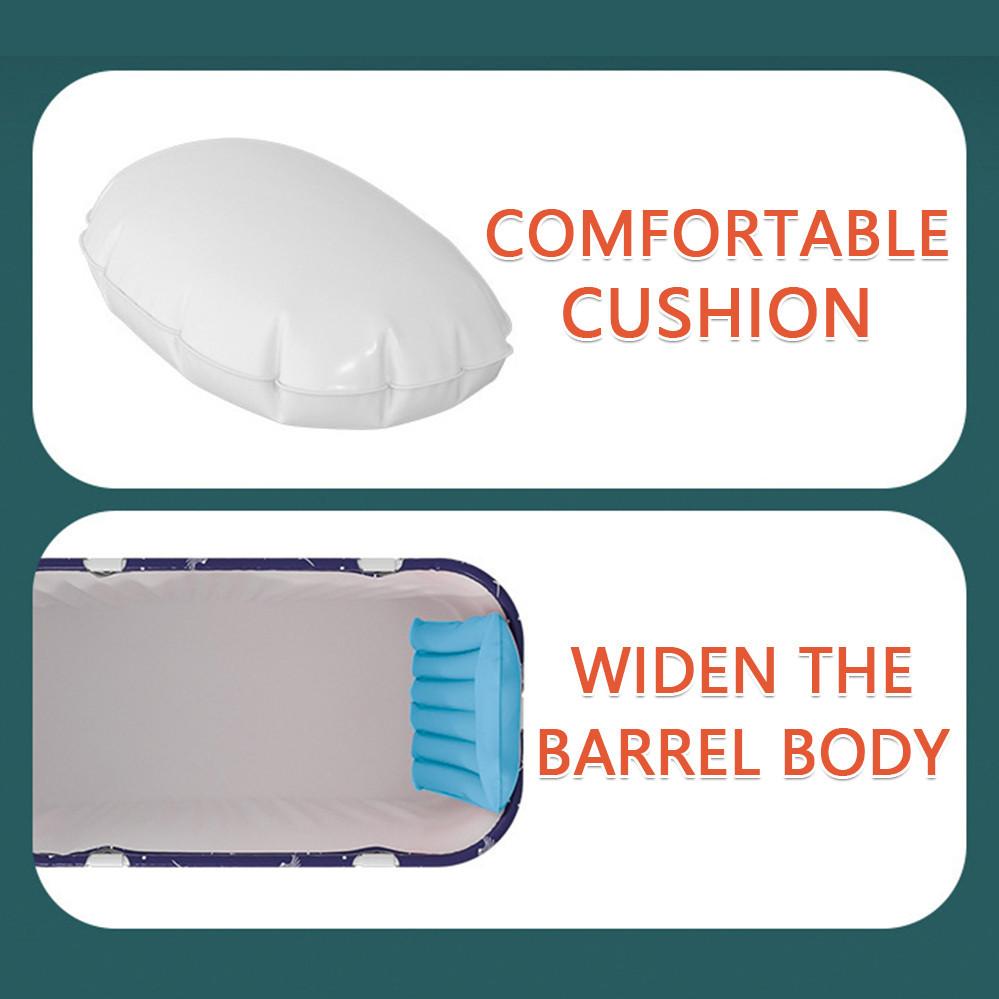 Faltbare tragbare Badewanne für Erwachsene für den Haushalt, Hydrotherapie-Badeeimer, verdickte warme Badewanne, Neu, 120 x 58 x 50 cm