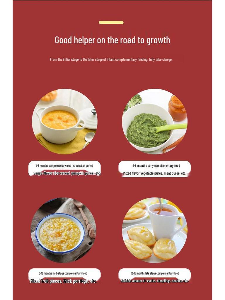 Electric Handheld Baby Food Blender - Food-Grade Single Stick for Household Use