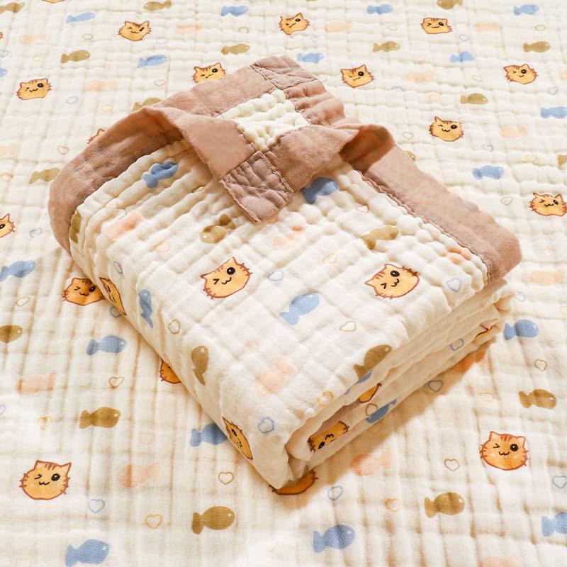 Newborn Baby Six-Layer Pure Cotton Gauze Towel and Blanket
