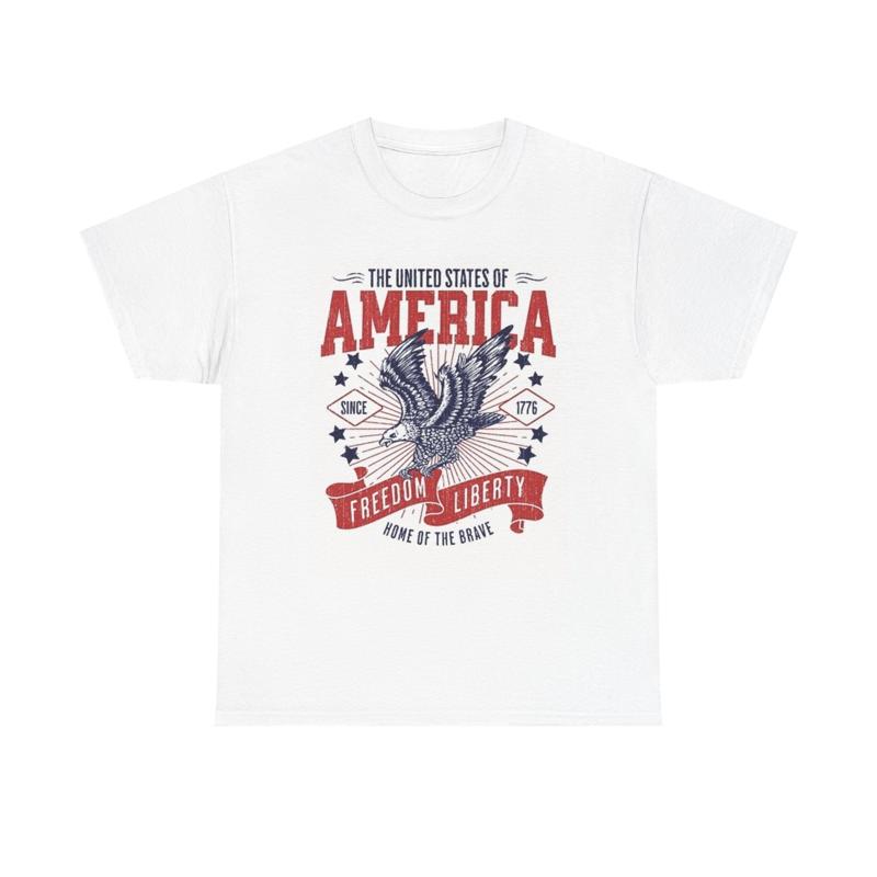 Usa American Flag T Shirt Brand New Heavy Cotton