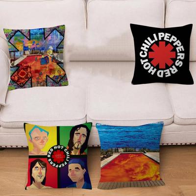 R-Red Hot C-Chili Peppers Pillow Covers Cartoon Sofa Decorative Home Double-Sided Printing Short Plush Cute Cushion Cover