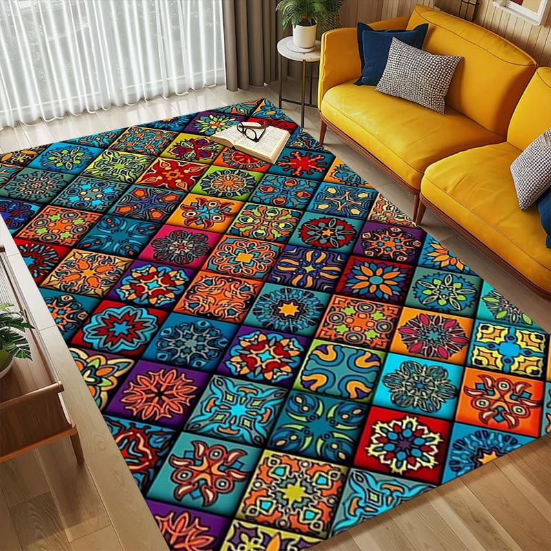 Colorful Patterns Living Room Nonslip Area Rug Soft Carpet For Bedroom Game Playroom Sofa Office Home Decor Doormat Christmas Gift C9302636
