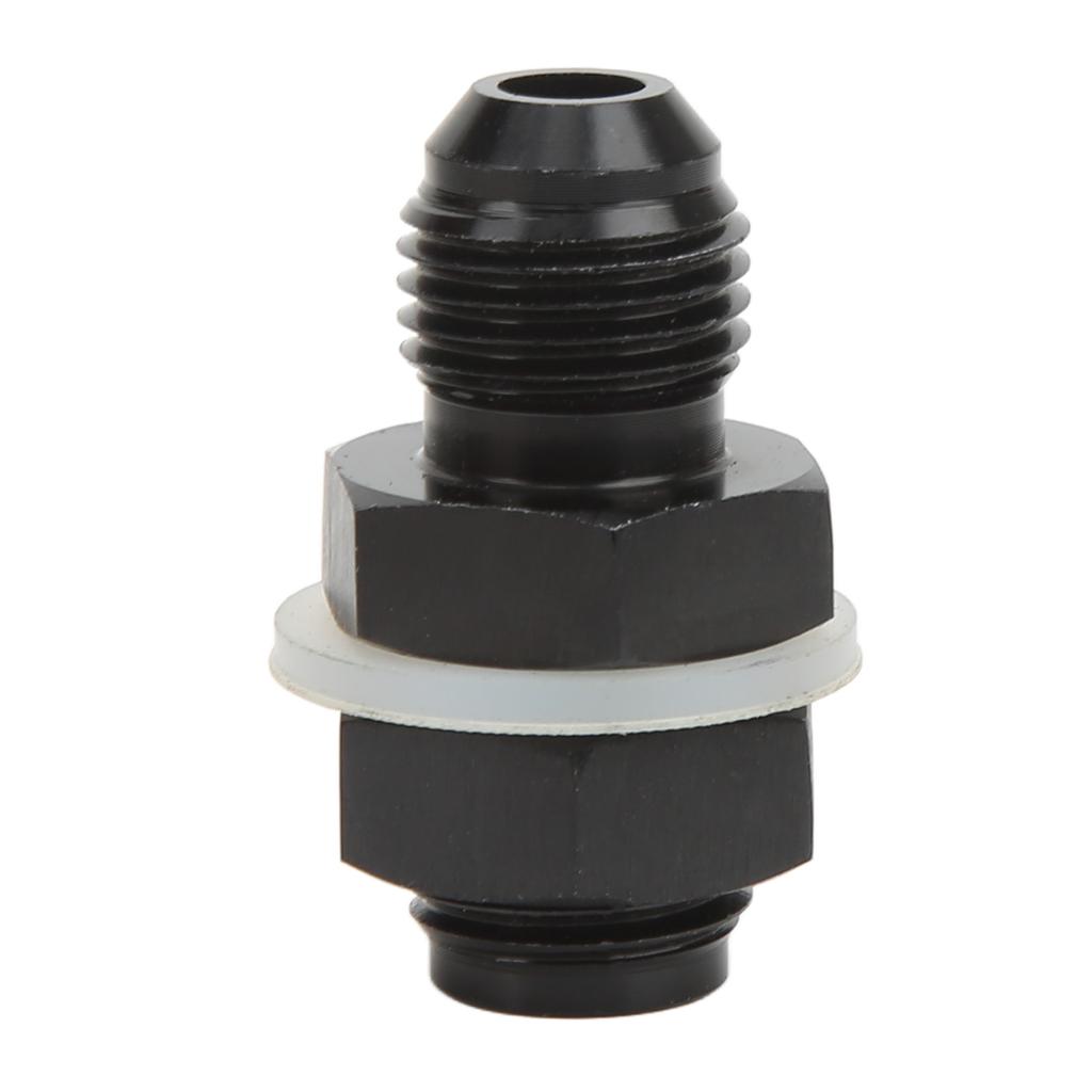 Fuel Cell Bulkhead Fitting with PTFE Washer Black Anodized 6061‑T6 Aluminum Alloy Connector for Most Fluid